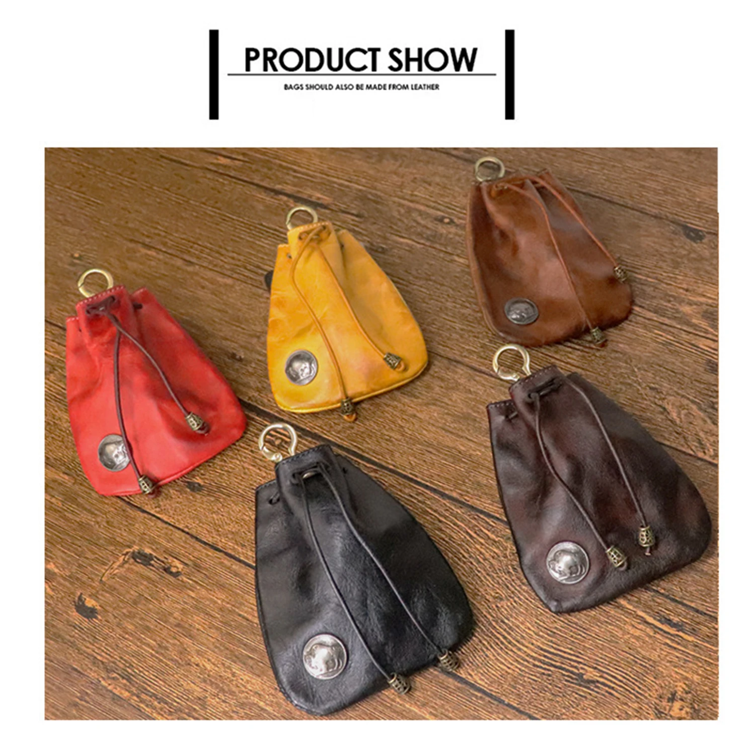 

Цилиндрический кожаный чехол для ключей в стиле ретро, унисекс, креативный винтажный чехол для ключей из натуральной кожи Crazy Horse на молнии, держатель для ключей,