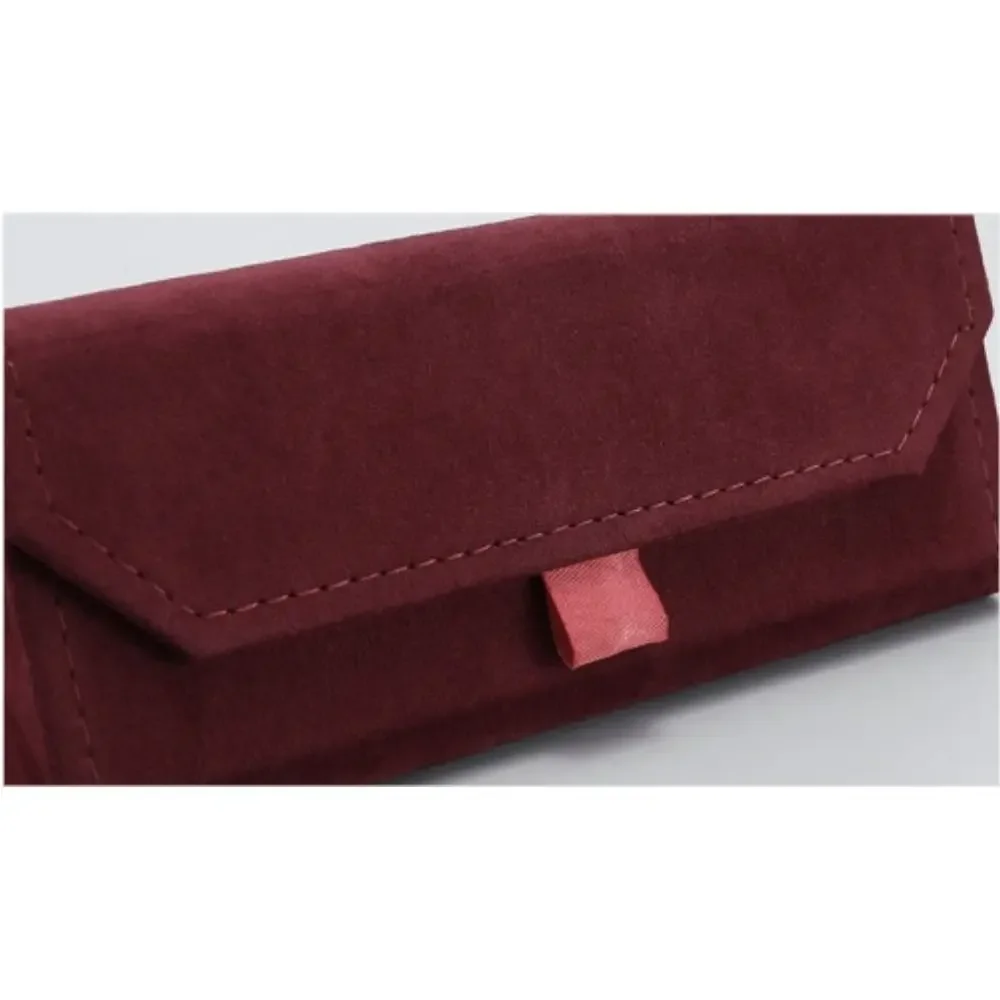 European Hot velvet triangle folding glasses Women case Elegant sunglasses case men soft noble reading glasses box Eyewear Cases image 5