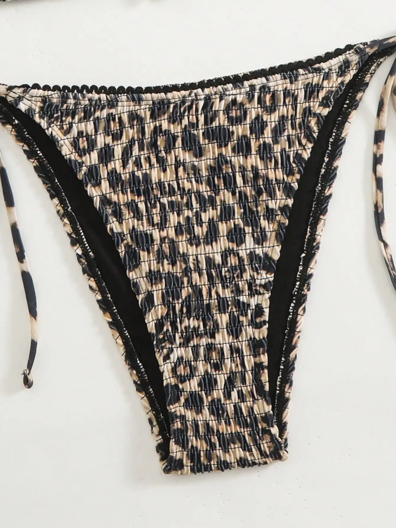 Ensemble de bikini en métal plissé imprimé léopard, bijoux de plage d'été, chaîne à col licou, adapté aux vacances, les festivals, la plage