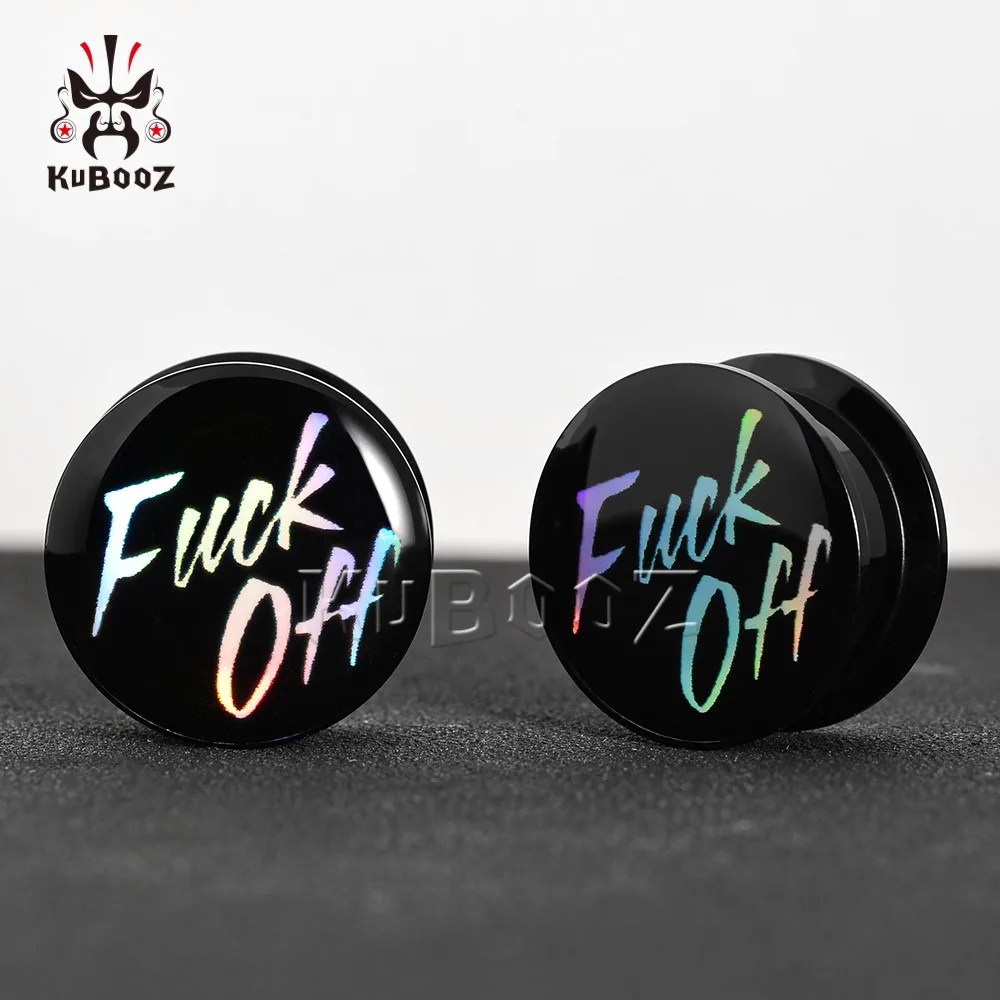 Wholesale Price Acrylic Colorful Logo Ear Plugs Tunnels Earring Gauges Body Piercing Jewelry Expanders Stretchers 6-30mm 80PCS