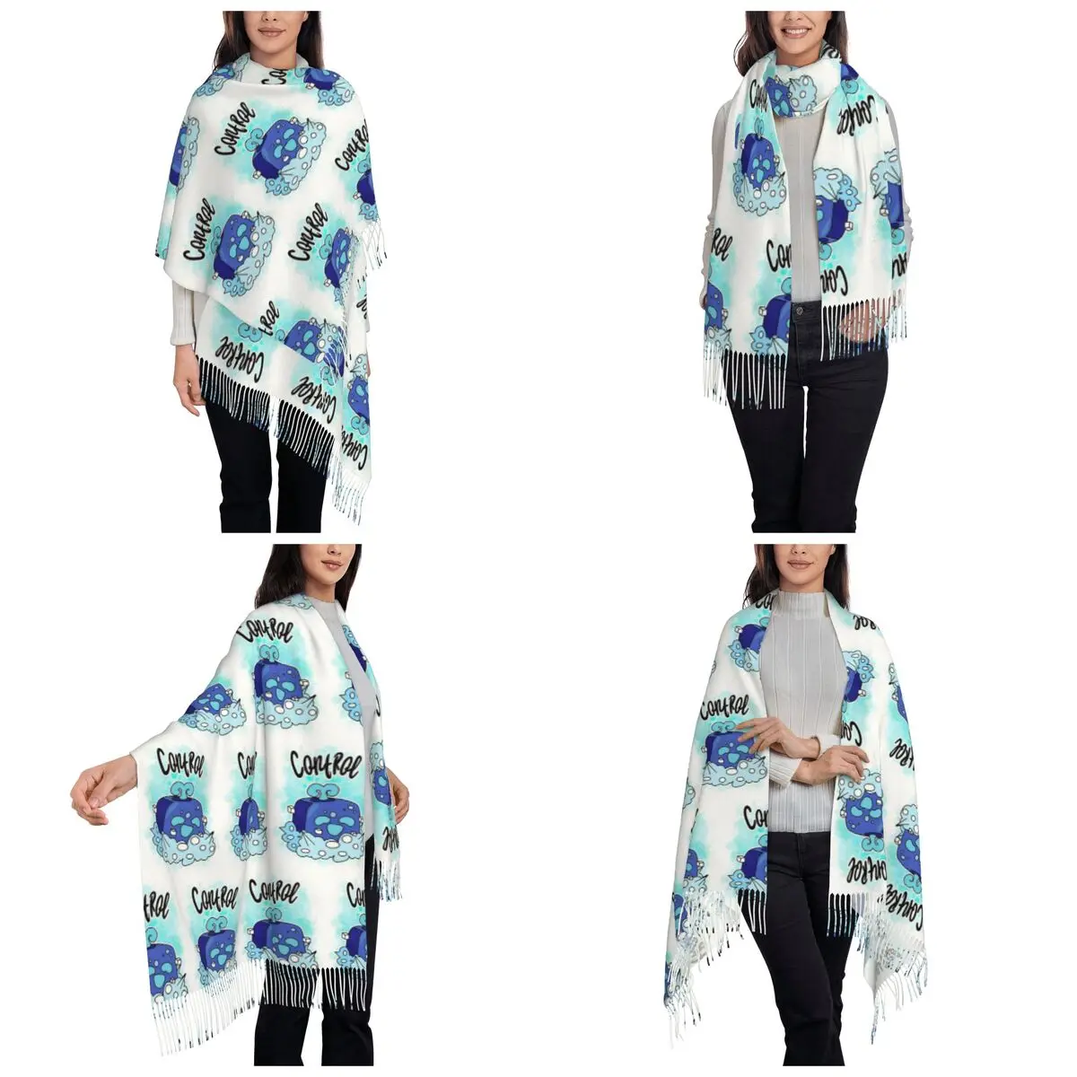 Control Blox Fruits Scarf Tassel Scarves Women Soft Warm Shawls and Wraps Large Fall Winter Shawl Wrap