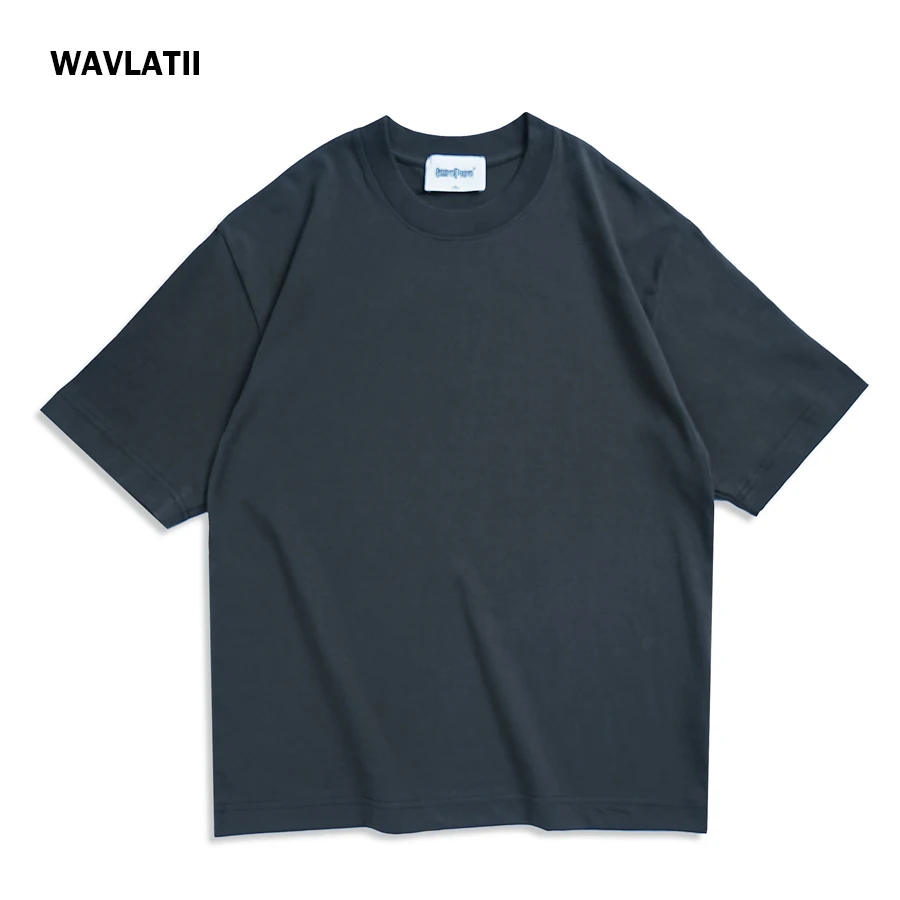 WAVLATII المتضخم أبيض أسود تي شيرت للنساء موضة أنثى عادية حجم كبير تيز سيدة الصيف ملابس الشارع الشهير WT2599