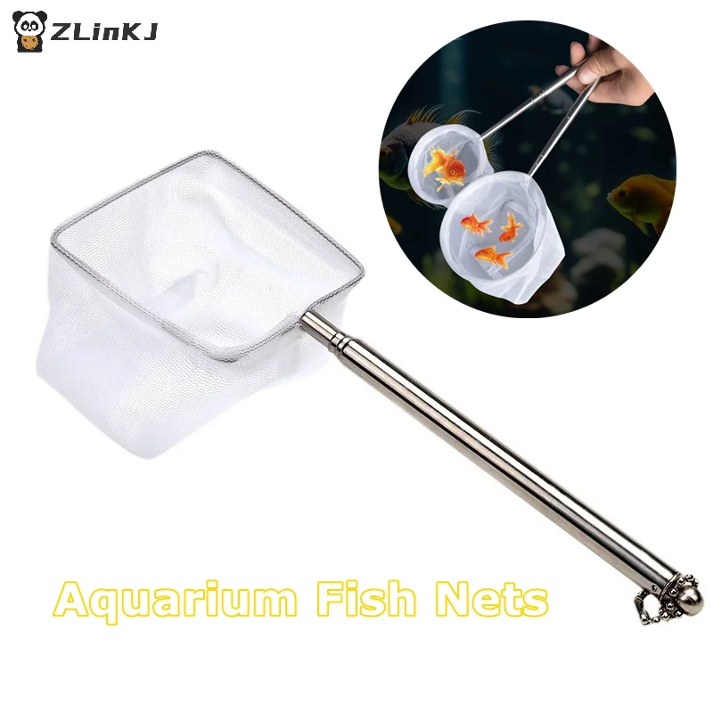 ▶1Pcs Fish Tank Cleaner Tool Aquarium Fish Net Stainless Ste