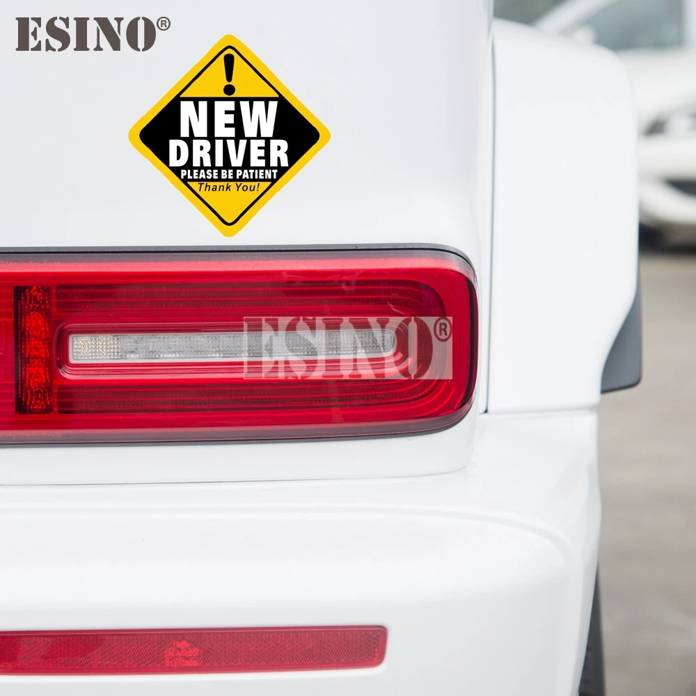 Car Styling Warning Please Be Patient New Driver Decorative Adhesive PVC Waterproof Sticker Whole Body Glass Vinyl Decal