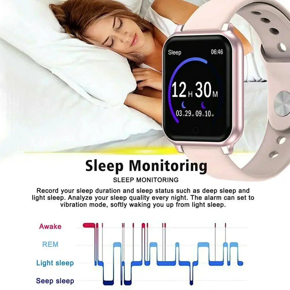 Multifuncional relógio inteligente das mulheres dos homens bluetooth conectado telefone música fitness esportes pulseira monitor de sono y68 smartwatch d20