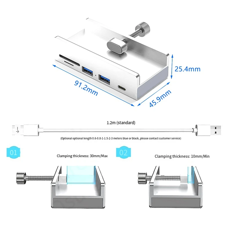 محطة إرساء USB HUB USB محطة إرساء الكمبيوتر المحمول 5Gbps محول عالي السرعة للكمبيوتر المحمول