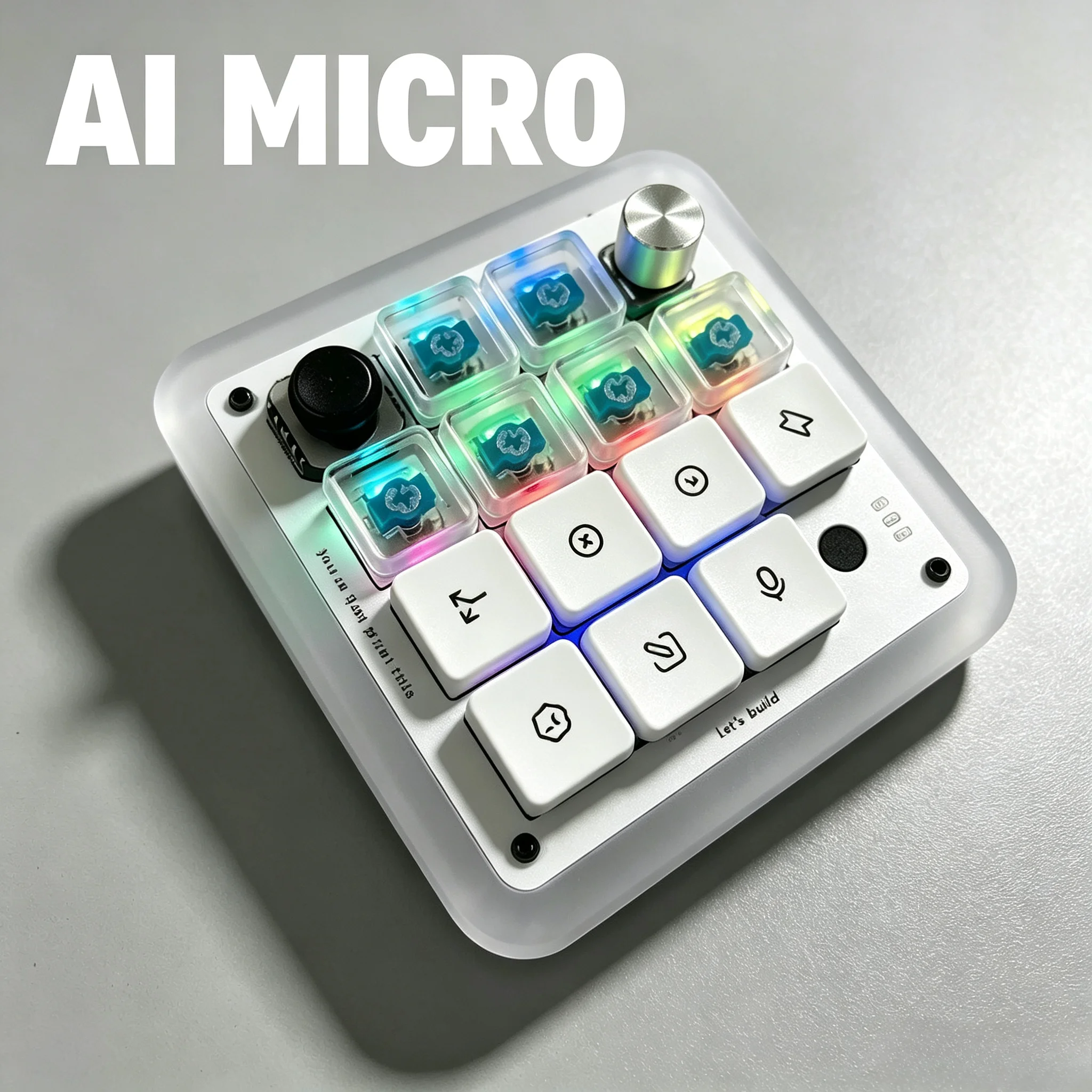 Ai Micro Wired Keyboard Replica Custom Bluetooth Pressing Knob Analog Joystick RGB for ChatGPT Codex Desktop Shortcut Controller