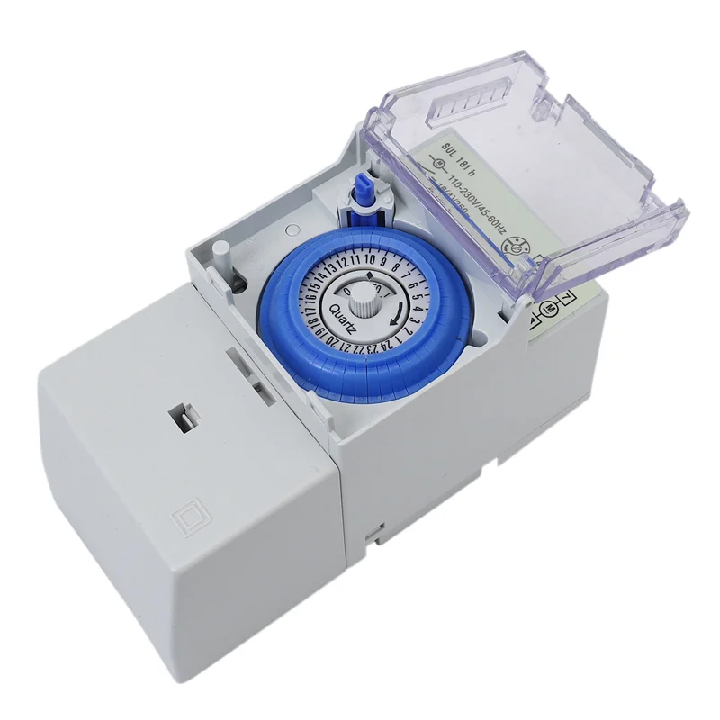 

10X SUL181H Mechanical Timer 24 Hours Time Switch Relay Electrical Programmable Timer 24 Hour Din Rail Timer Switch