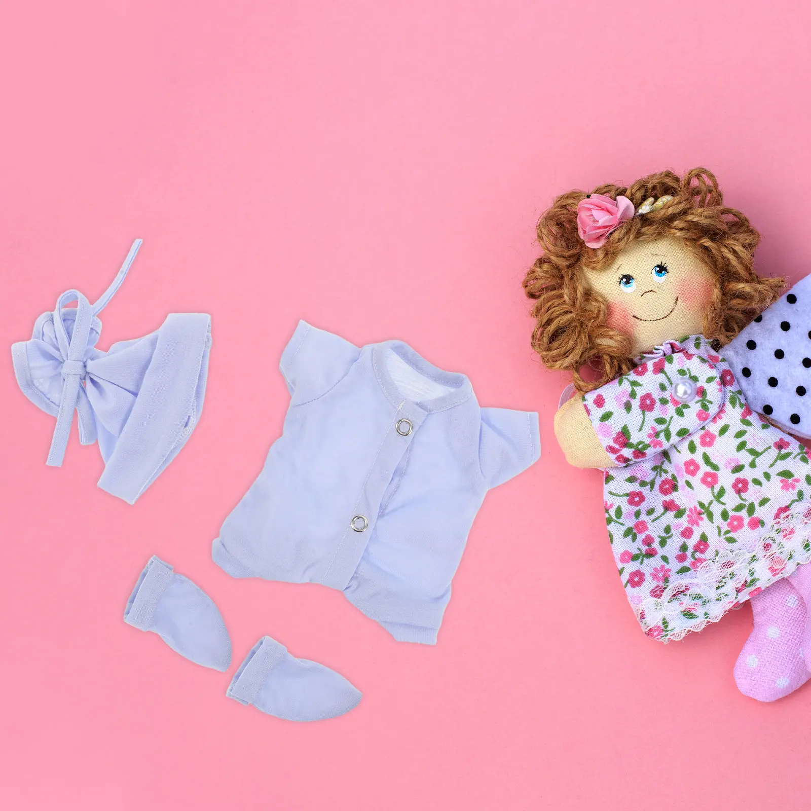 

Костюмы для девочек, 10-дюймовый комплект одежды небесно-голубого цвета для плюшевых мишек