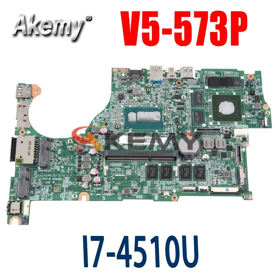 

For ACER V5-573P V3-473G Laptop Motherboard DAZRQMB18F0 i7-4500U With RAM GT720M 2G GT750M 4G Mainboard Aspire 100% tested