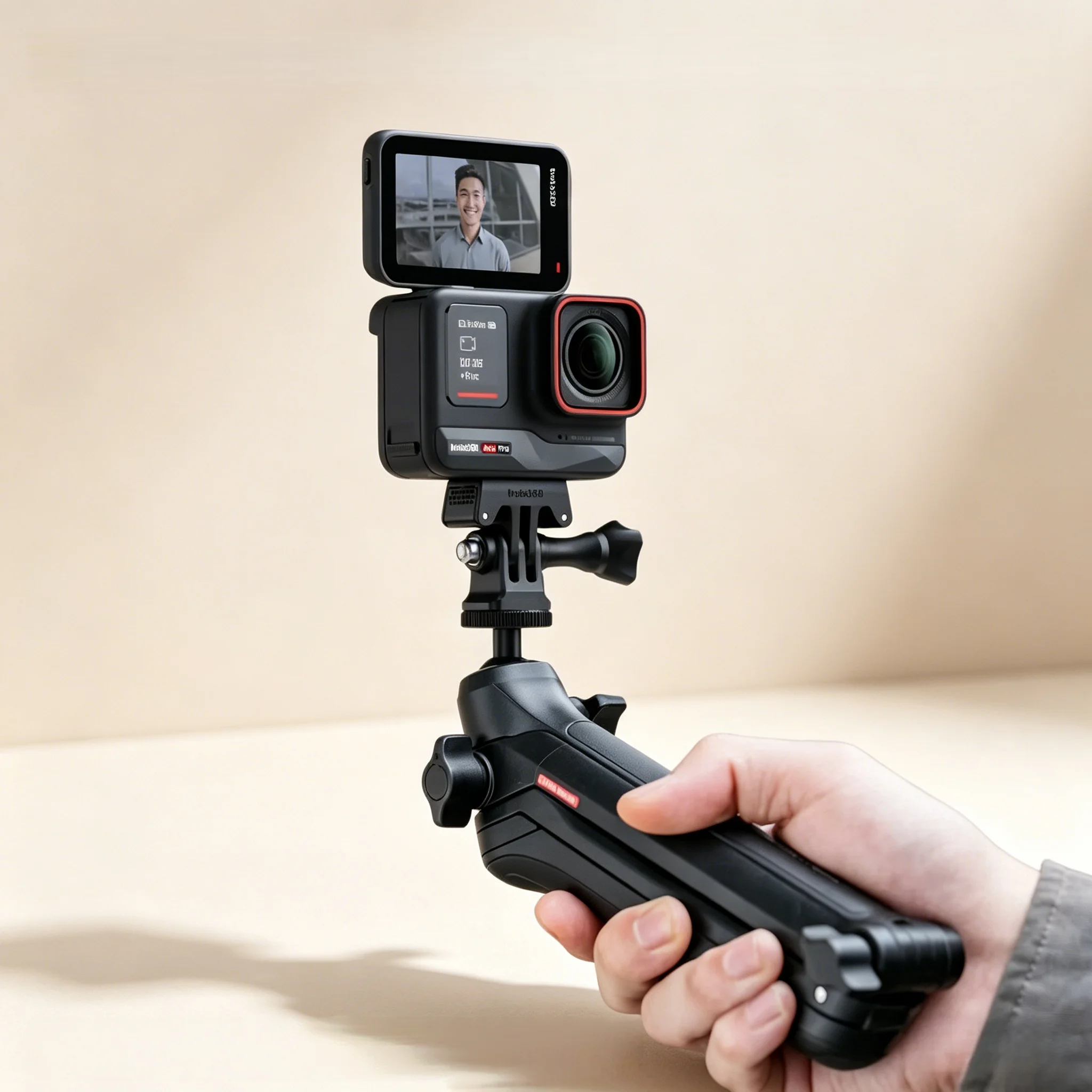 Hanging Mode Tripod Stick For Insta360 X5 X4 GO 3S Link 2, Foldable Selfie Stick, Multi-Function Adjustable Ball Head