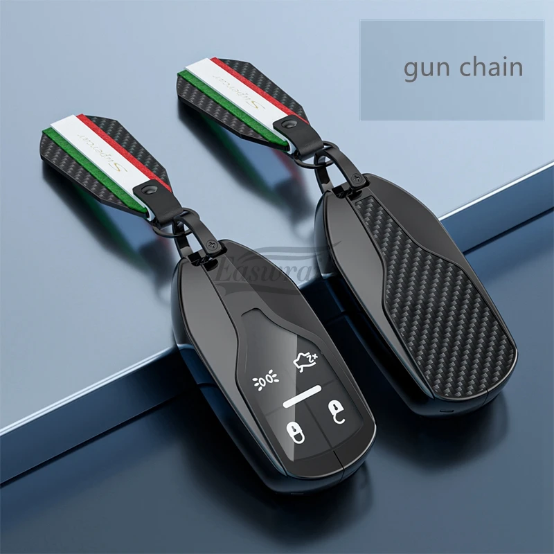 자동차 탄소 섬유 키 커버 케이스 거치대, 마세라티 지브리 GT GC Le 키홀더 거치대 키 보호 장식, 자동차 스타일링