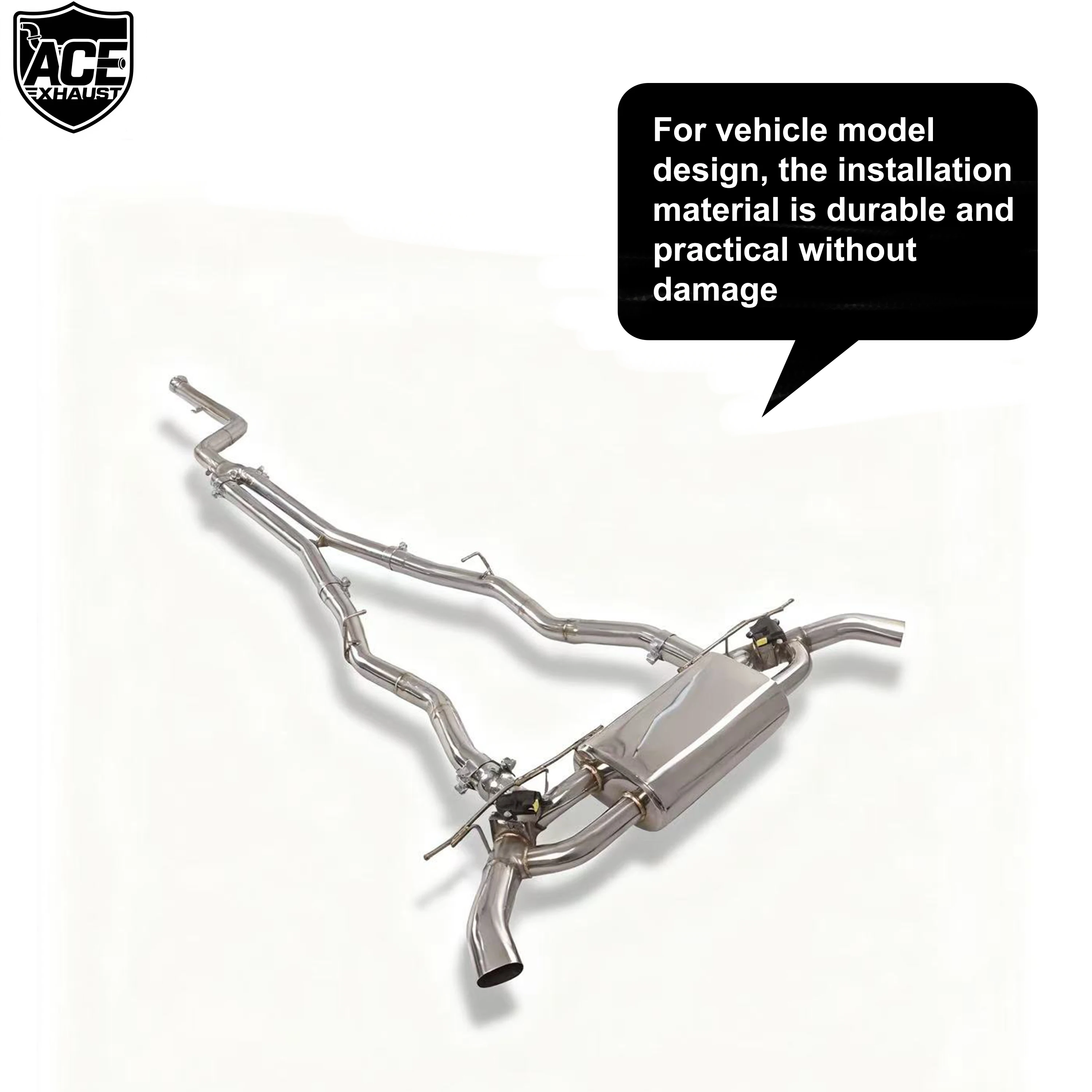 ACE Hochwertiges 840i Klappenauspuffrohr für BMW G14 G15 G16 840i B58 3.0T Valvetronic Schalldämpfer mit Fernbedienung Catback – Detail 5