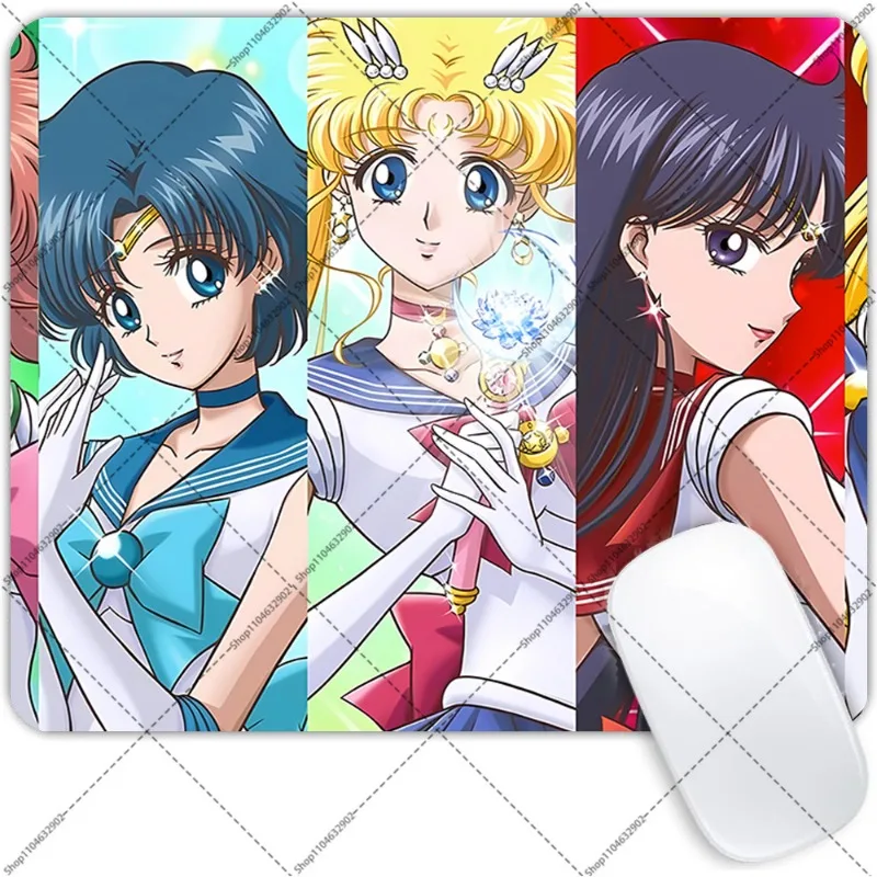 Sailor Moon Kawaii Mouse Pad Small Desk Pad Mouse Pad Wrist Protector Cute Decorations E-Sports Mousepad Birthday Party Gifts view 2