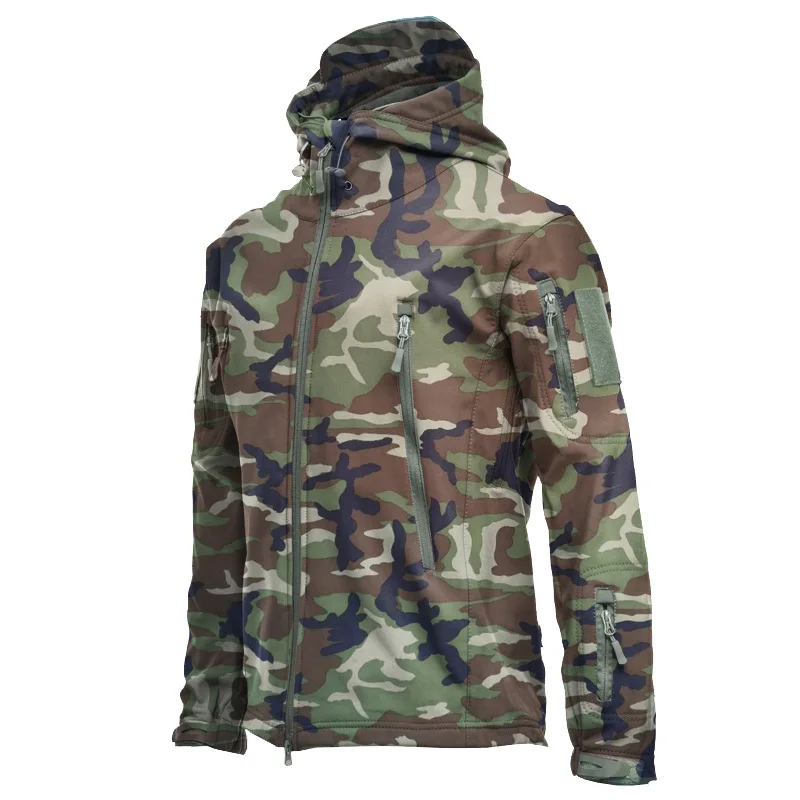 Imagem -04 - Jaqueta Tática de lã com Capuz Impermeável Masculina Jaqueta Windproof Army Combat Sobretudo Quente Caminhada ao ar Livre Inverno