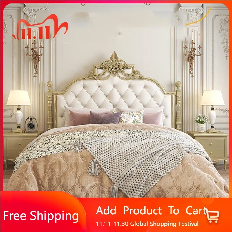 

Princess Portable Bed Double Modern Capsule Massage Girls Design Bed Luxury Castle Wooden Sleeping Muebles Trendy Furniture