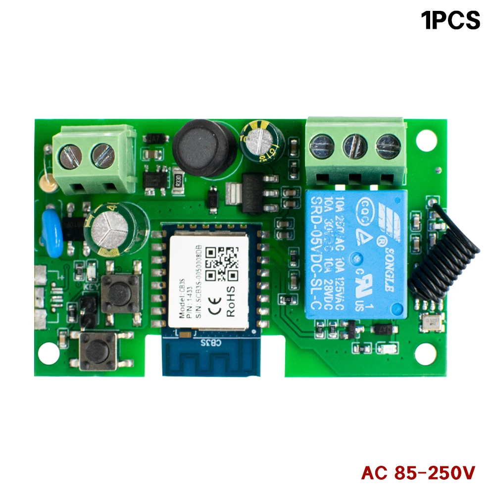 1-Kanal WIFI Tuya Smart Relais-Modul 12V 24V 110V 220V Trockenkontakt NO/NC/COM Fernbedienungsschalter für Licht/Motor, Alexa-kompatibel – Detail 16