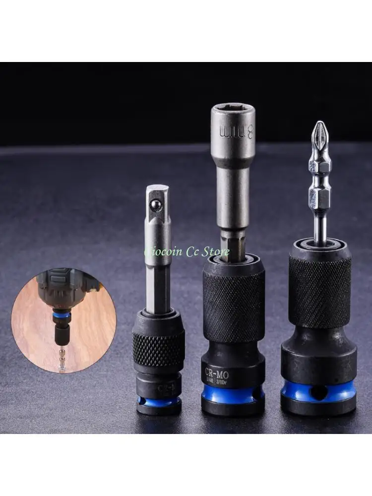 

X90F Fast Change Adapter Three Size 1/2 to 1/4 3/8 to 1/4 1/4 to 1/4 For Various Impact Wrenches