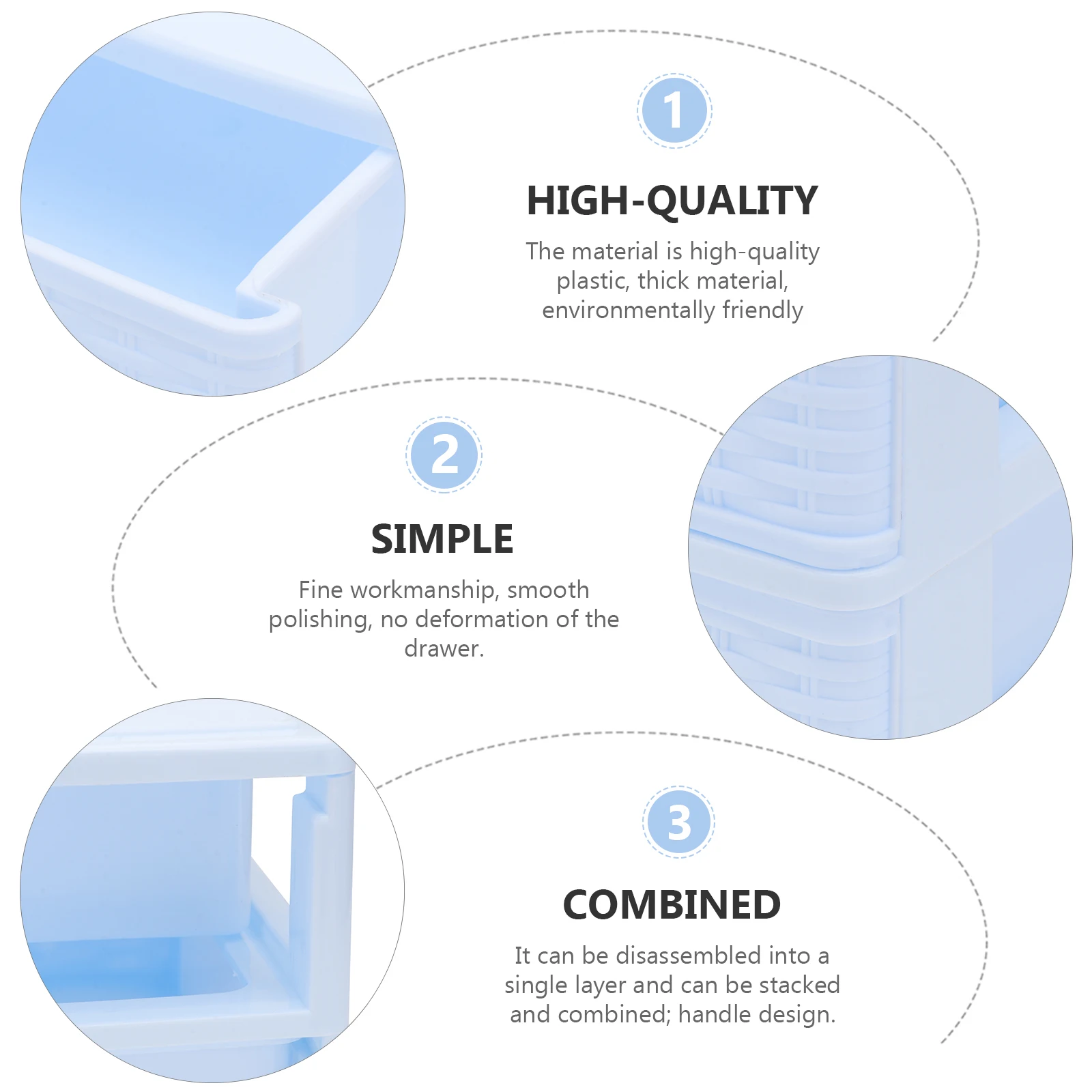 

Plastic Drawer Storage Organizer Multi Function Box Desktop Drawer For Bedroom Dormitory Supplies 1Pc