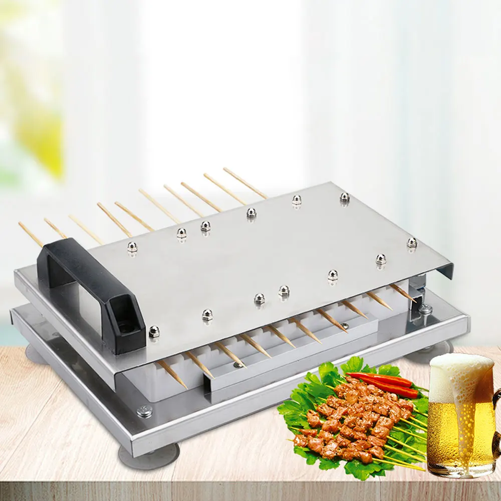 Коммерческий шампур для мяса из нержавеющей стали, ручной шампур для мяса, проникатор из нержавеющей стали