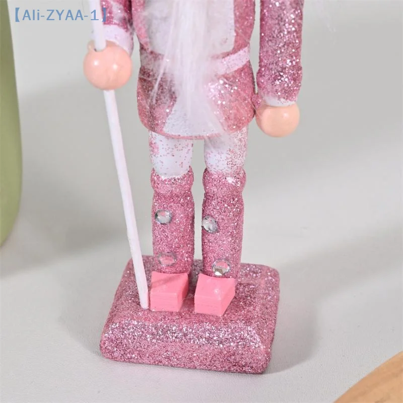 【ZYAA-1】1/4 قطعة زخرفة سطح المكتب المنزلي الجندي كسارة البندق دمية شجرة عيد الميلاد قلادة الوردي الحرف اليدوية الخشبية عيد الميلاد السنة الجديدة ديكور