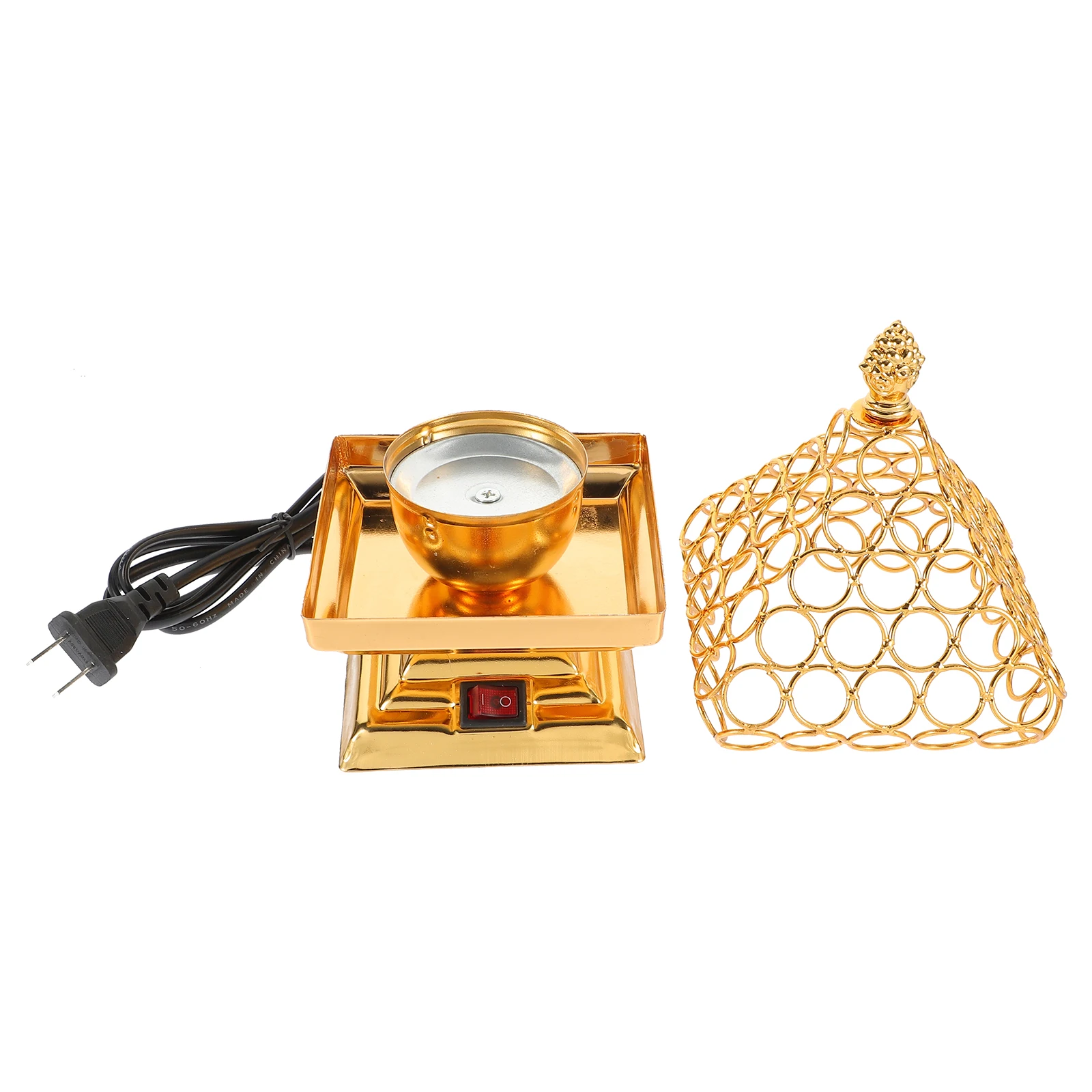 

Plug-in Incense Burner Electric Censer Decorative Aroma Heater Golden Bakhoor Home Office Yoga Teahouse Retro Ornament Reusable
