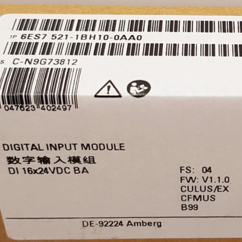 NEW 6ES7521-1BH10-0AB0 S7-1500 DI 32x24VDC HF Digital Input Module 6ES7 521-1BH10-0AB0