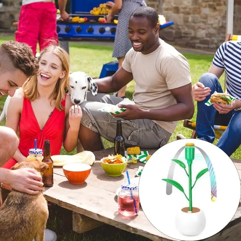 Extendable Fly Fan for Table Fly Repellency Fan Table Top for Picnics Restaurant Party Home BBQ Easy Assembly Y5GB