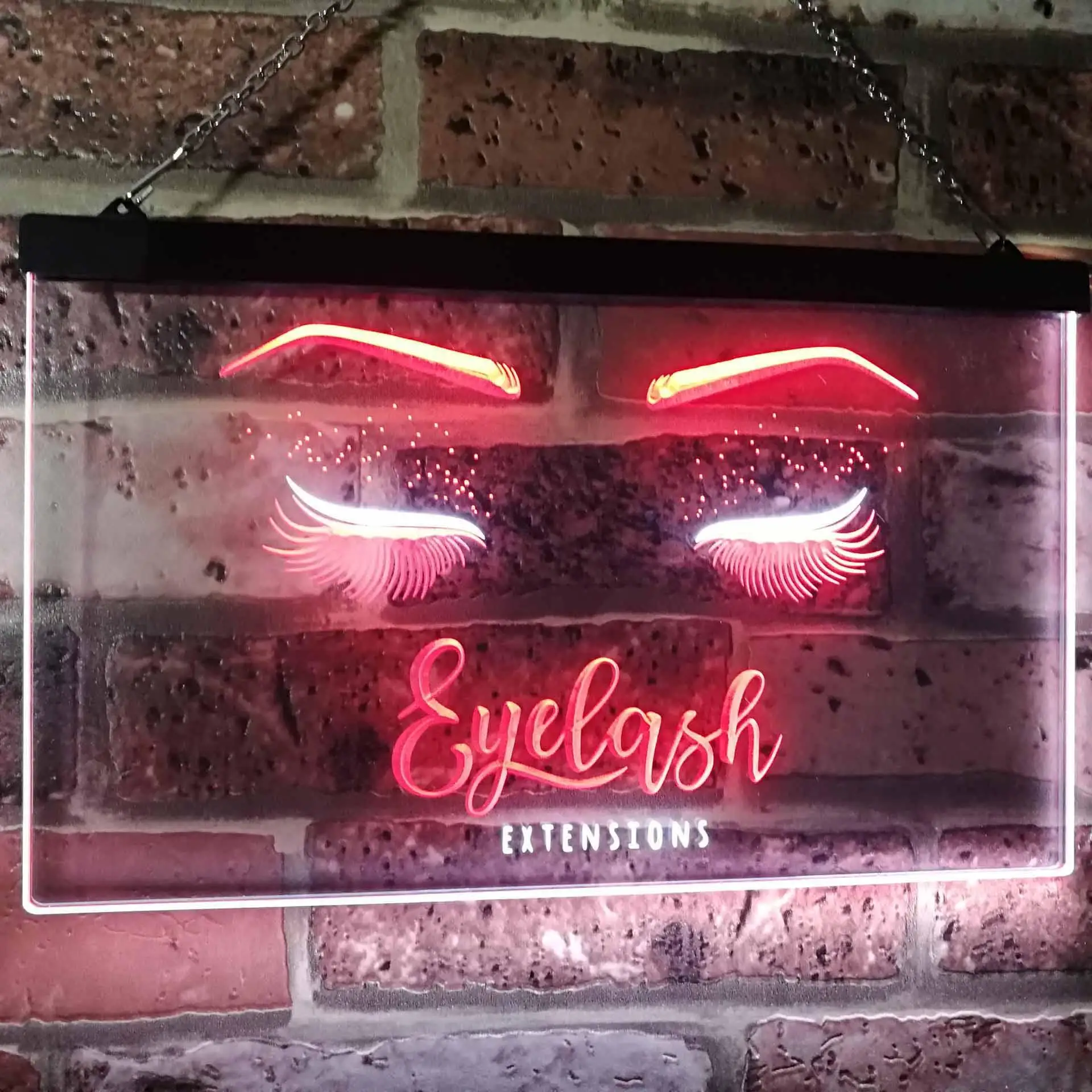 Eyelash EXTENSION. Beauty Salon Dual Color Led Neon Sign st6-i1089