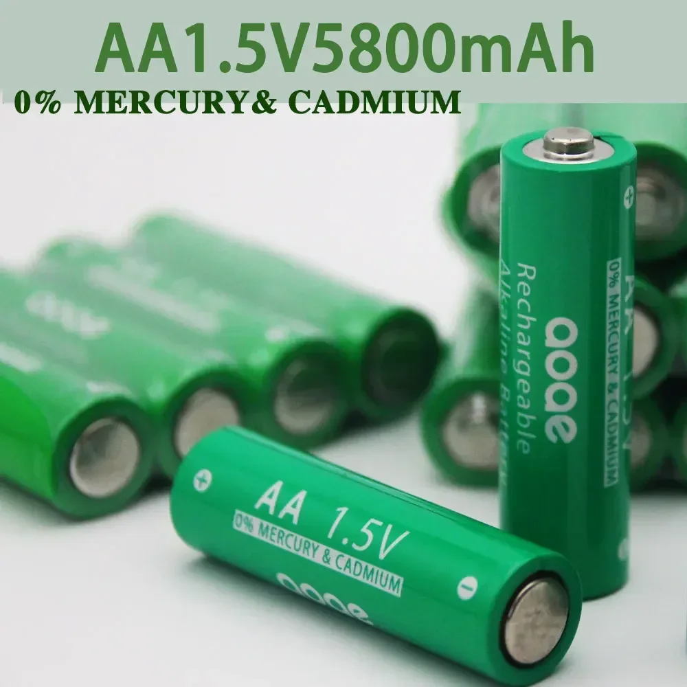 2024-1.5V AA New2~20pcs/lot Brand AA Rechargeable Battery 5800mah New Alkaline Rechargeable Batery for Led Light Toy Mp3
