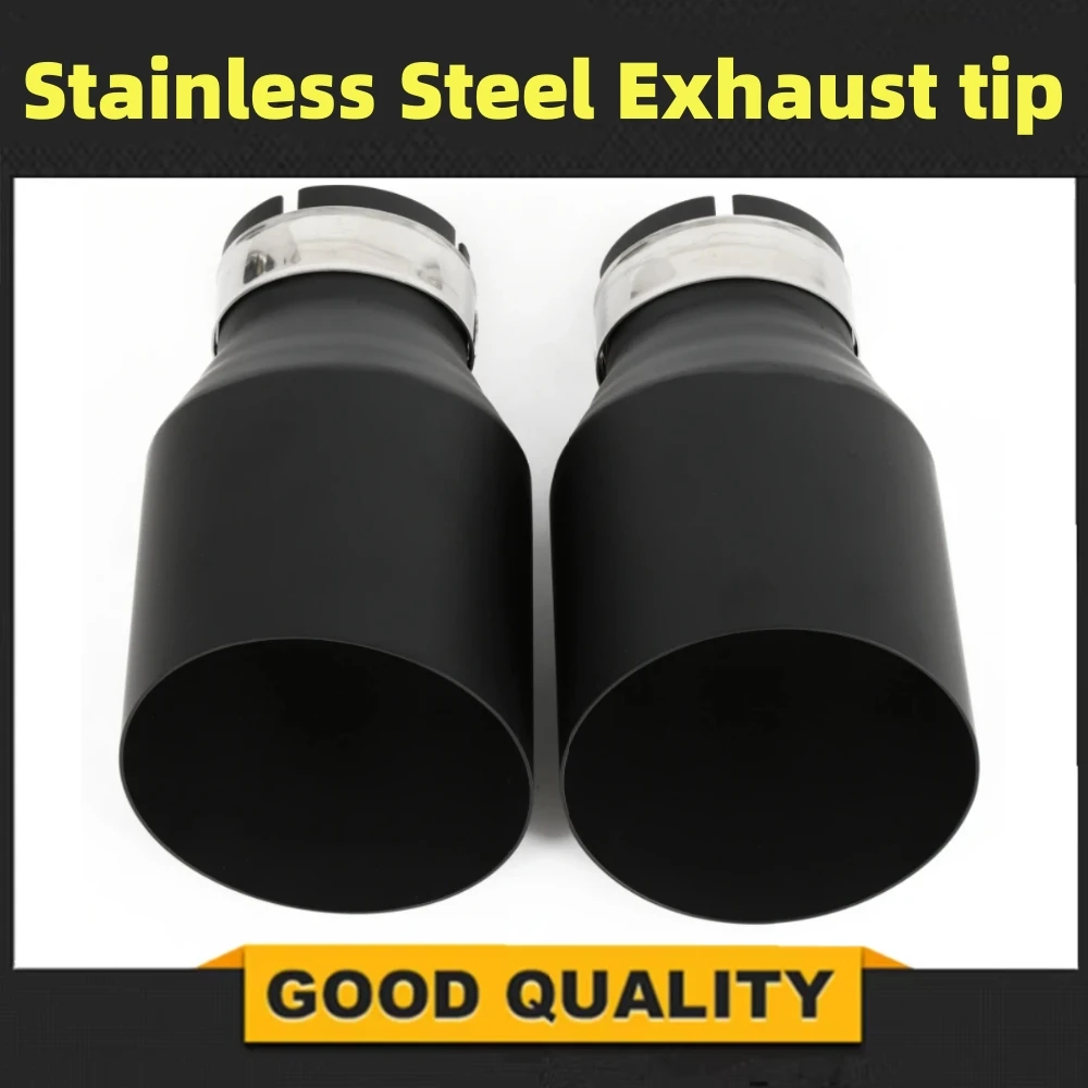 1 stück Matte Schwarz Edelstahl Auto Schalldämpfer Spitze System Rohr Universal Auspuff Spitze Für VW GTI MK7 Golf 7 auspuff Düse