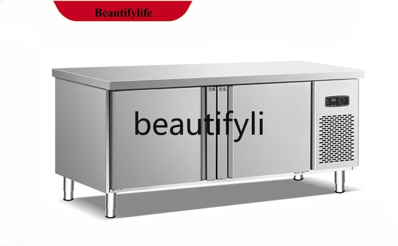

Air-cooled refrigerated workbench freezer freezer stainless steel console fresh-keeping cabinet 80~200cm