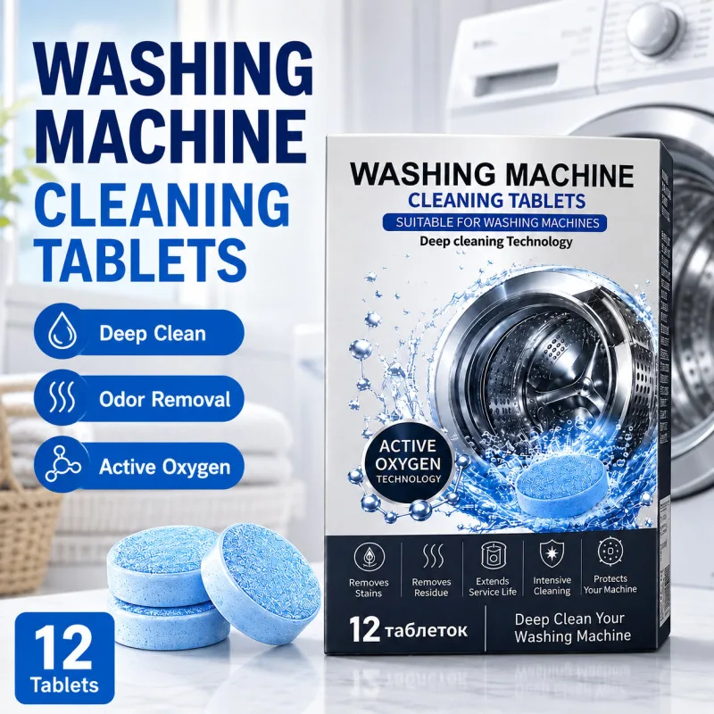 Washing Machine Cleaning Tablets Active Oxygen Deep Cleaner Descaling Odor Remover For Front Top Load Washers