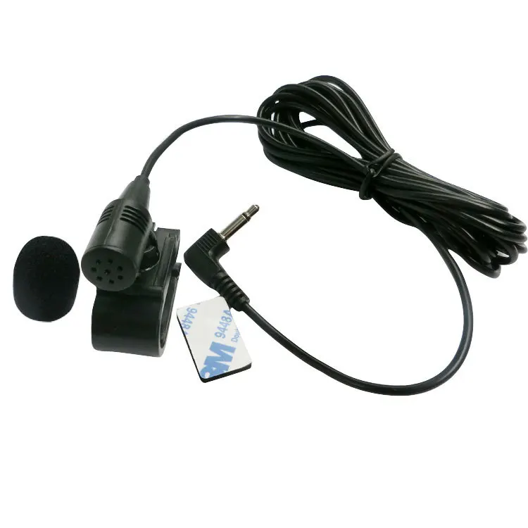Mini Mic Adesivo No Microfone Do Carro, Comunicação Bluetooth, Navegador GPS externo, 3.5mm Clip Jack Plug