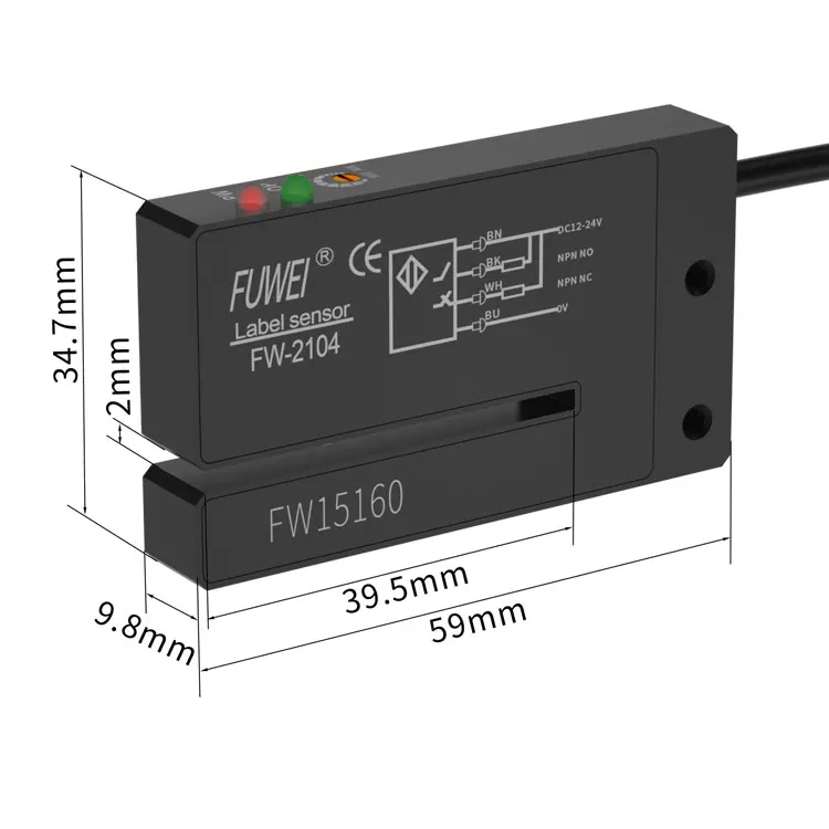 Imagem -02 - Fuwei-rotulagem Máquina Automática Photoelectric Label Sensor Fw2104