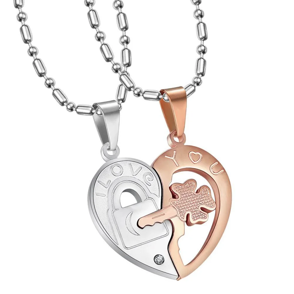 

Heart Shaped Couple Delicate Puzzle Elegant Fashion Necklace Fashion Pendant Necklace Gifts