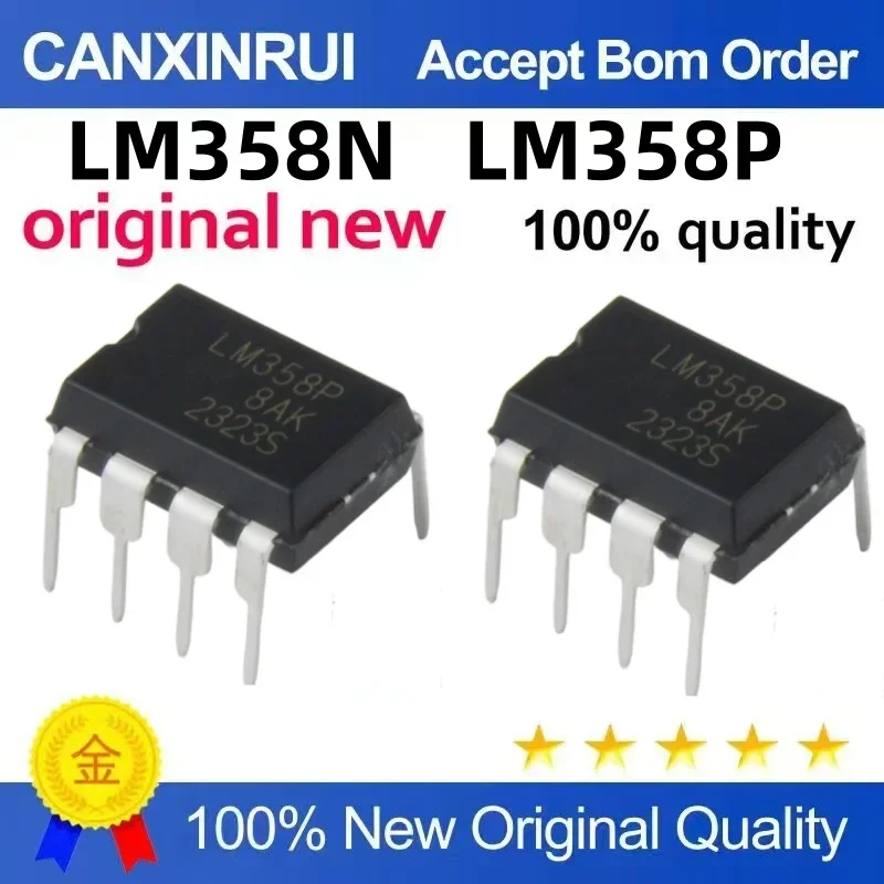 (5 pieces) New stock LM358P LM358N DIP-8 direct insertion amplifier dual operation