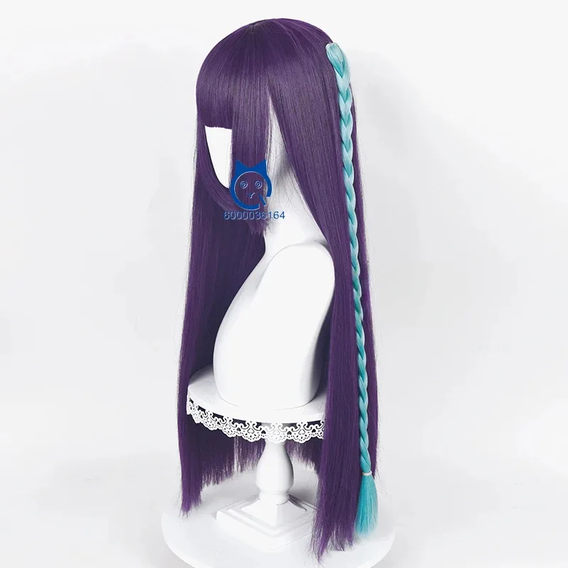 

Hot Yunjin Cosplay Anime Expo 75cm Long Straight Dark Purple Degree of Adaptability Wig Heat Resistant Synthetic Wigs sf/1