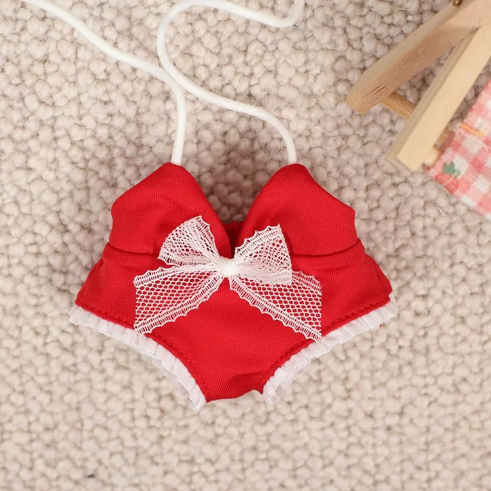 Strap Pants Cotton Doll Bikini Suit Cute Overall 20cm Doll Swimming Outfit Lovely Mini Cotton Doll Swimwear Kids Girls