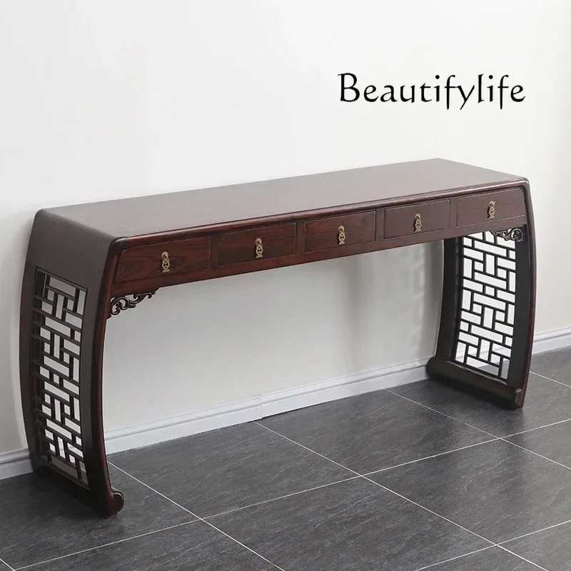 

Old elm strip case, new Chinese entrance table, all solid wood strip cabinet