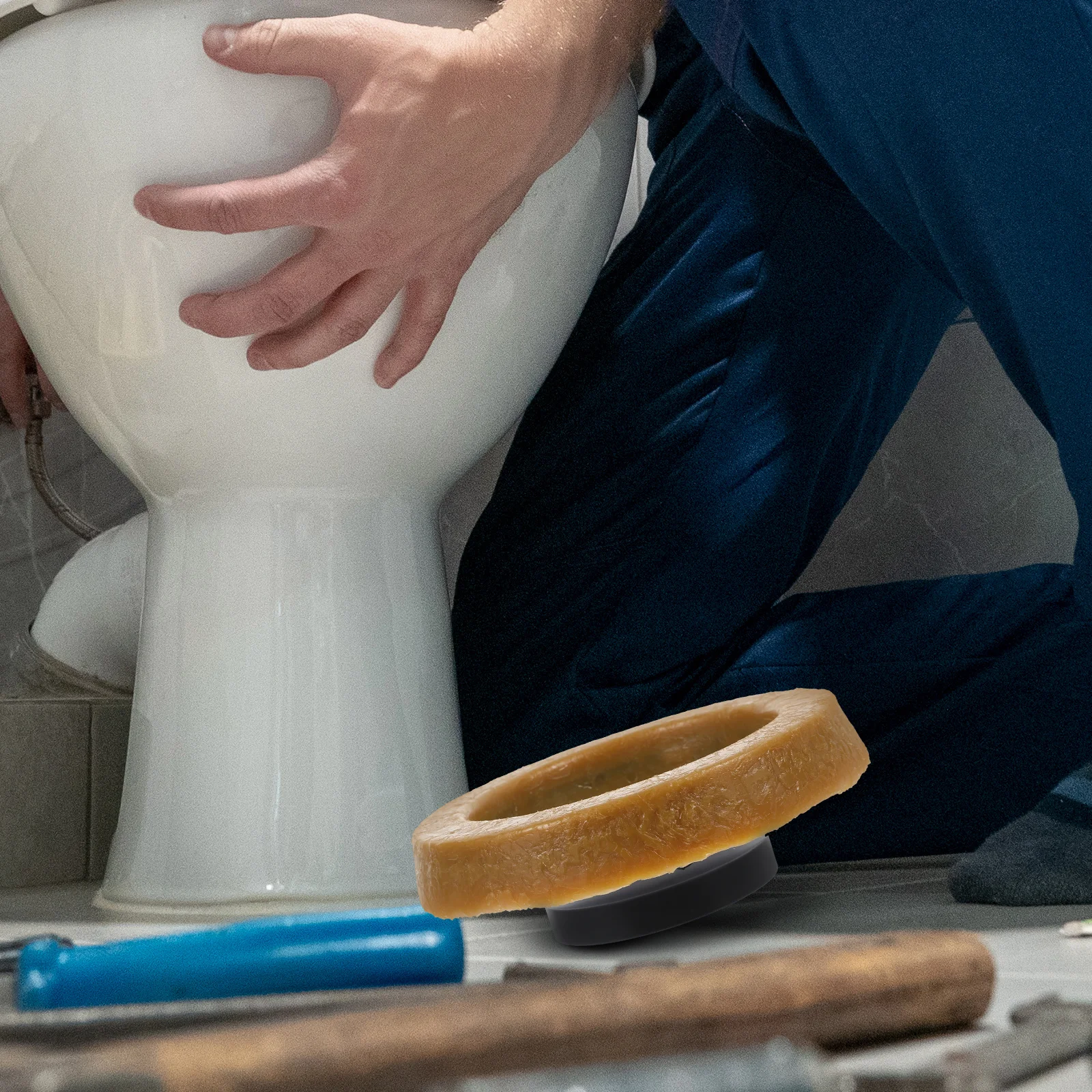 

1Set Versatile Toilet Bowl Gasket Easy Installation Standard Toilets Anti-Leak Sealing Ring Toilet Wax Ring Replacement Kit