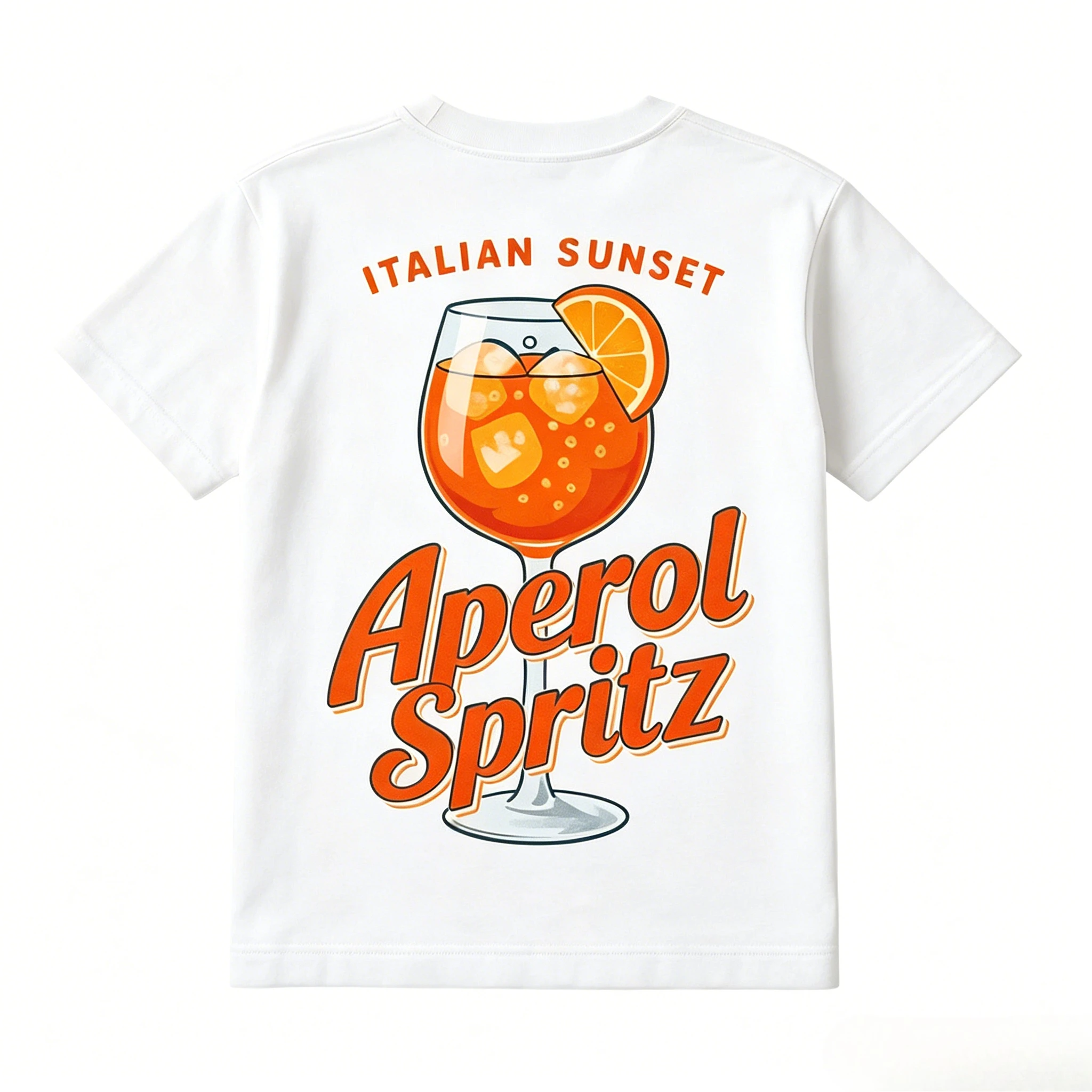 Aperol Spritz Italian Sunset T-Shirt Men Women Retro Cocktail Print Casual Streetwear Summer Bar Lover Short Sleeve Tee Tops