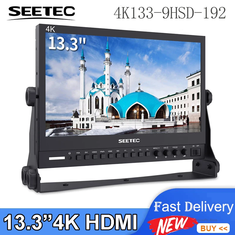 

Seetec 13.3Inch Big Screen IPS 3G-SDI 4K HDMI-compatible LCD Broadcast Monitor Director Desktop Aluminum for Live 4K133-9HSD-192