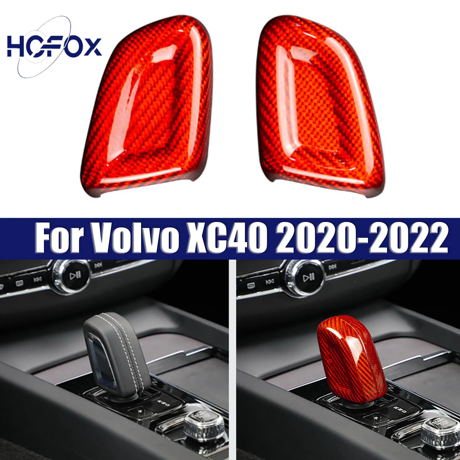 For Volvo XC40 2020-2022 XC60 V90 Car Gear Shift Knob Cover