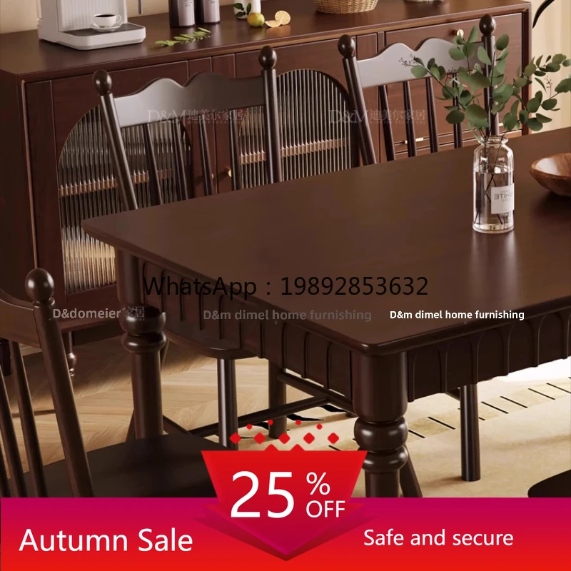 

Solid Wood Dining Table Rectangular Dining Table Chair Set