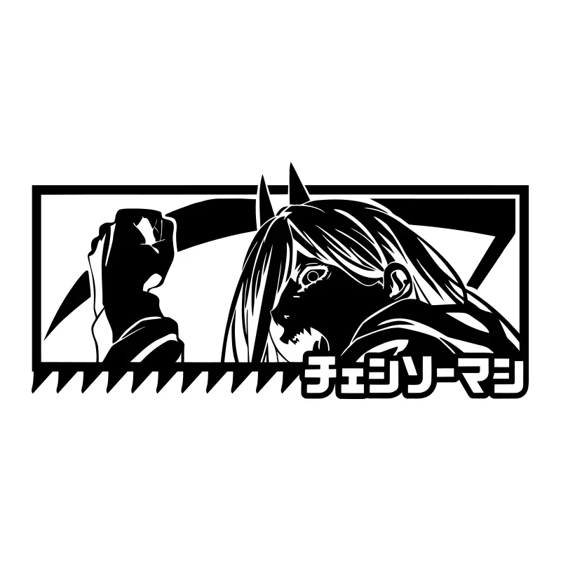 Chainsaw Man Japanese Anime Vinyl Car Stickers PVC Decals for Window Bumper Auto Exterior