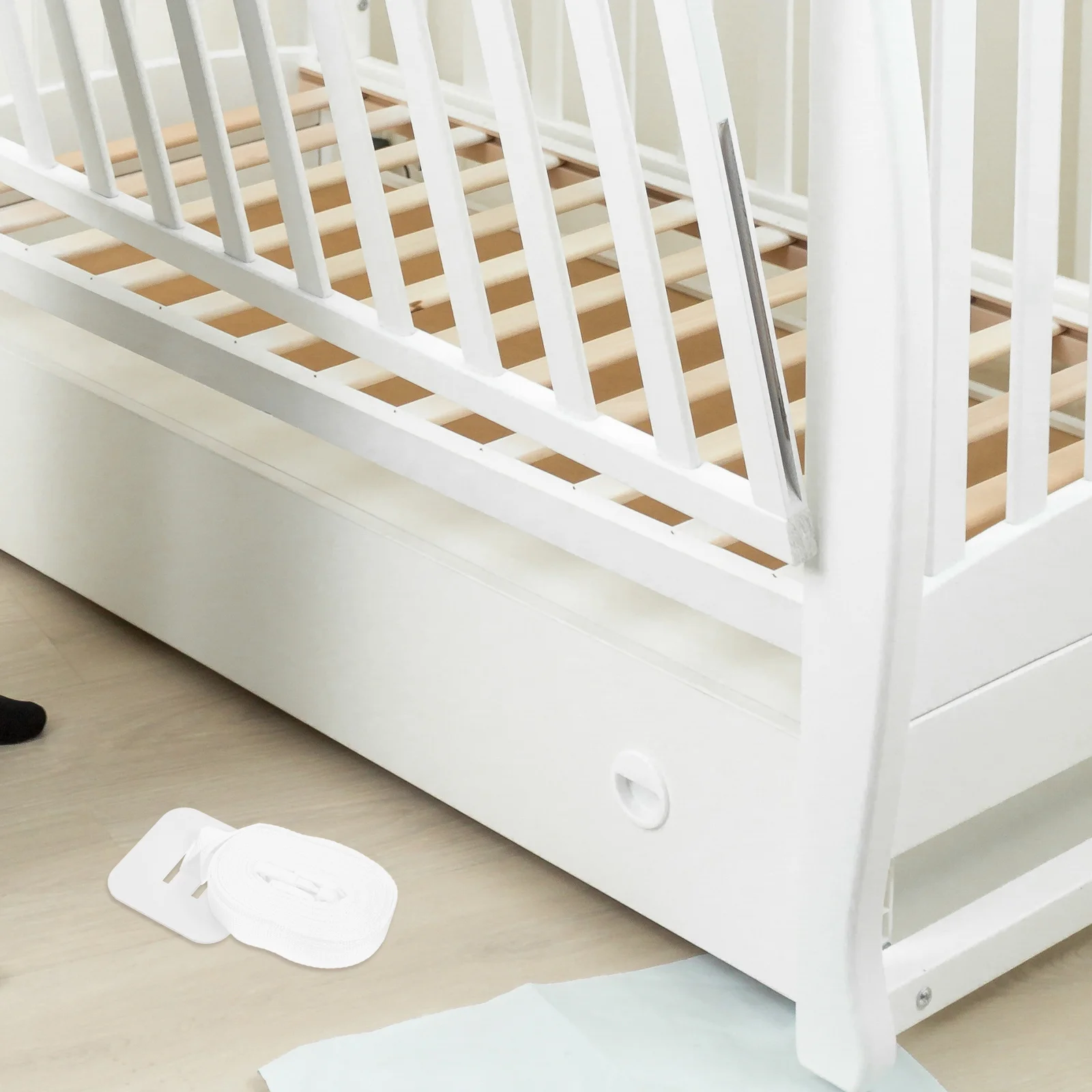 

Side Bed Converter Straps Adjustable Strong Polyester for Twin Bed Connection Secure Mattress Belt for Home