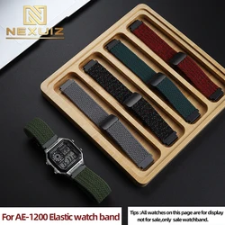 ae1200 High elasticity Watchband For Casio 3299 AE-1200 AE-1300/W-216 A158 F91W Nylon Watchstrap Convex joint  AE1200 AE1300
