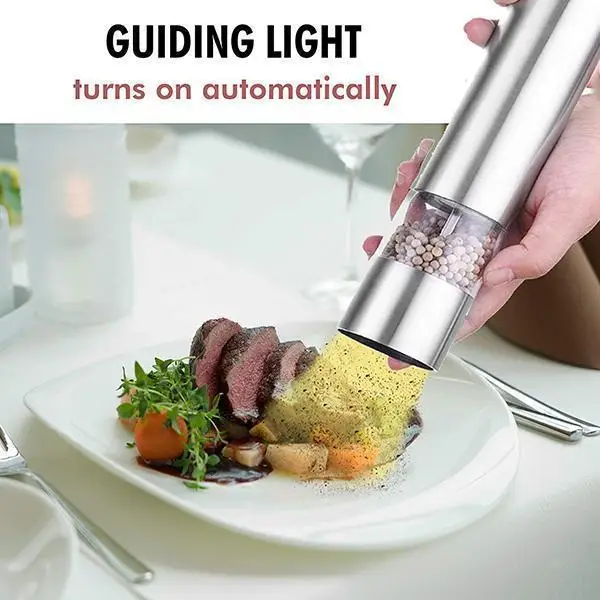 Electric Rechargeable Salt And Pepper Grinder With Adjustable Coarseness Refillable Mill Battery Powered Kitchen Gadget