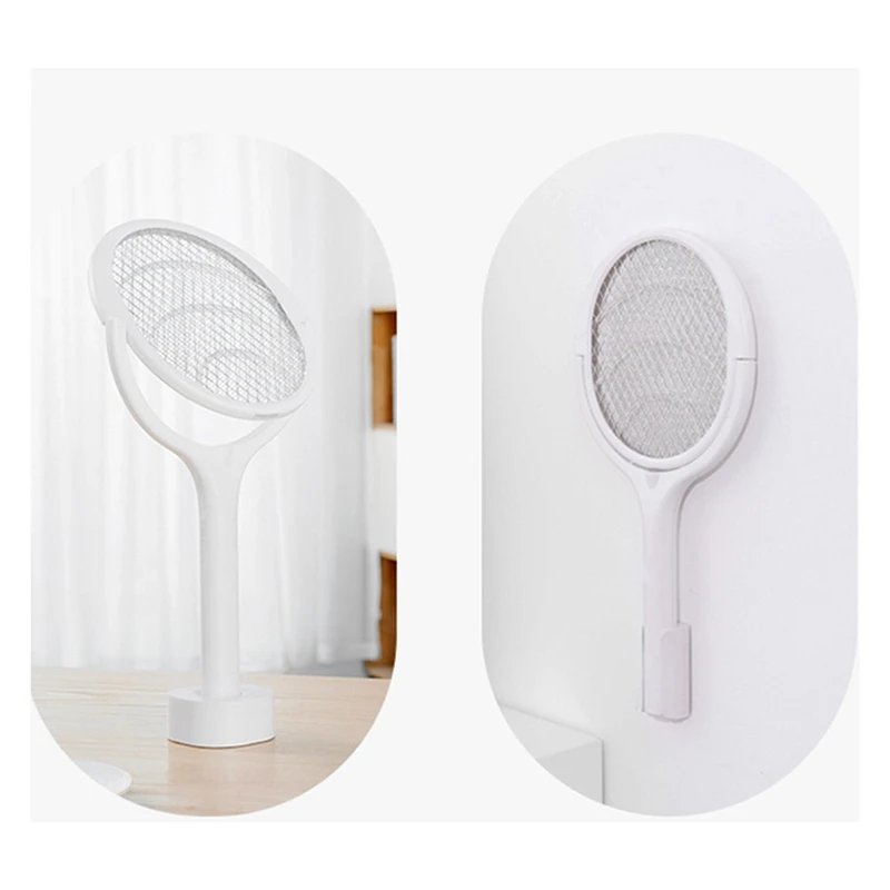 Rotating Head Rechargeable Fly Swatter Electric Fly Swatter Racket Bug Zapper Racket Indoor Bug Zapper Indoor Fly Zapper